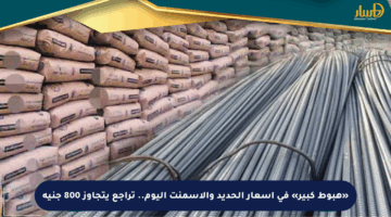 «هبوط كبير» في أسعار الحديد والأسمنت اليوم.. تراجع يتجاوز 800 جنيه
